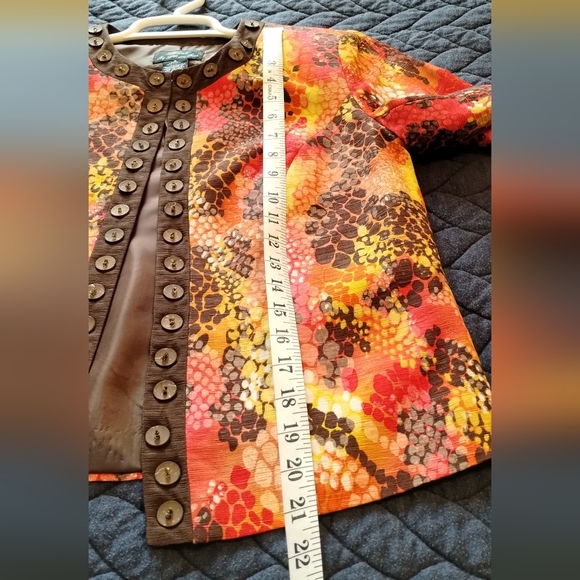 Vintage Trenz by Theresa Renz, Silk Blend Animal Print Jacket Size Small EUC - Picture 8 of 9